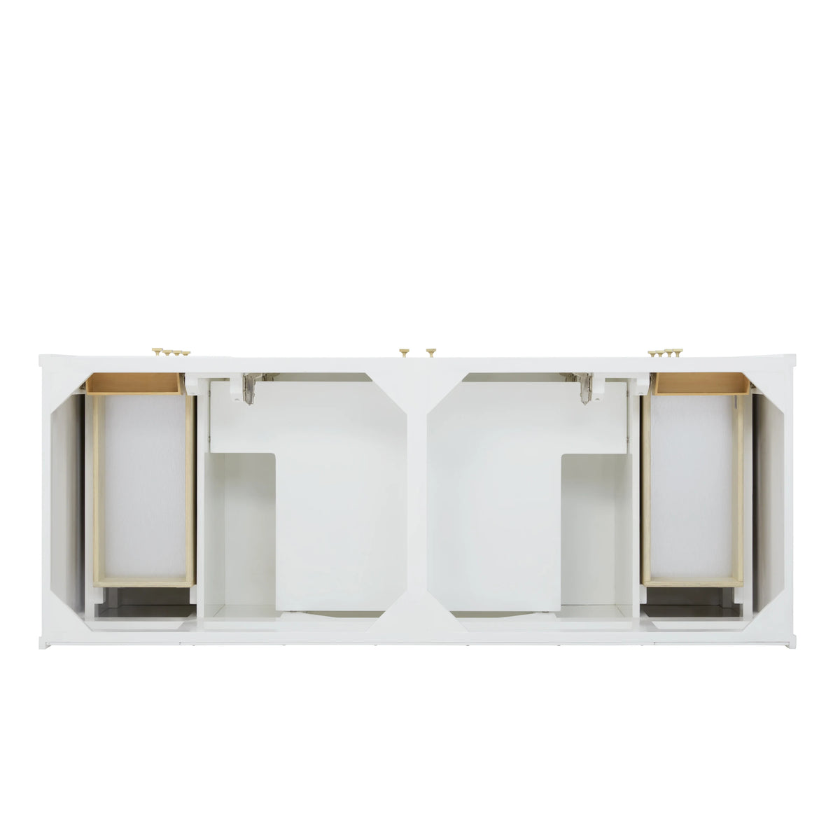Chicago 60" Double Vanity, Glossy White, w/ 3 CM Parisien Bleu Silestone® Top w/FreePower Wireless Charger, view 9