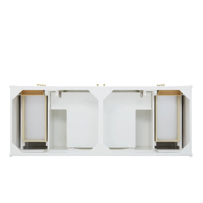 Chicago 60" Double Vanity, Glossy White, w/ 3 CM Tajnar Eclos Top w/FreePower Wireless Charger, view 11