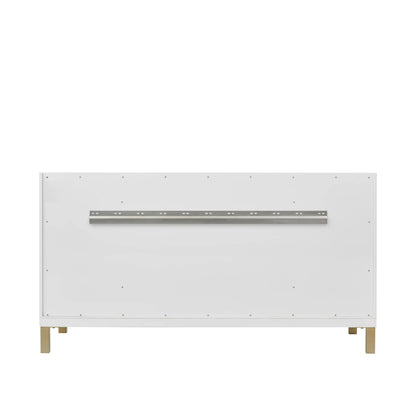 Chicago 60" Single Vanity, Glossy White, w/ 3 CM Parisien Bleu Silestone® Top w/FreePower Wireless Charger, view 12