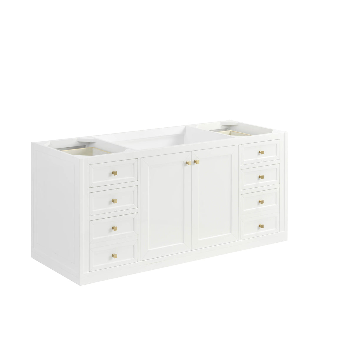 Chicago 60" Single Vanity, Glossy White, w/ 3 CM Siberian Silestone Top w/FreePower Wireless Charger, view 6