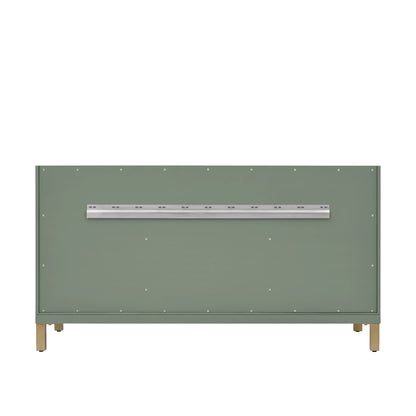 Chicago 60" Double Vanity, Smokey Celadon, w/ 3 CM White Zeus Silestone® Top, view 14