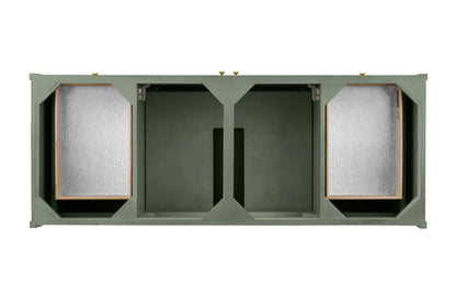 Chicago 60" Single Vanity, Smokey Celadon, w/ 3 CM Carrara Marble Top, view 7
