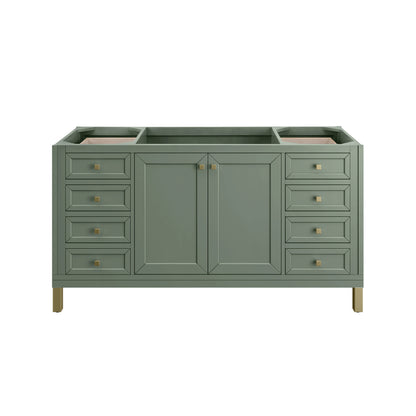 Chicago 60" Single Vanity, Smokey Celadon, w/ 3 CM Eternal Jasmine Pearl Silestone® Top, view 8