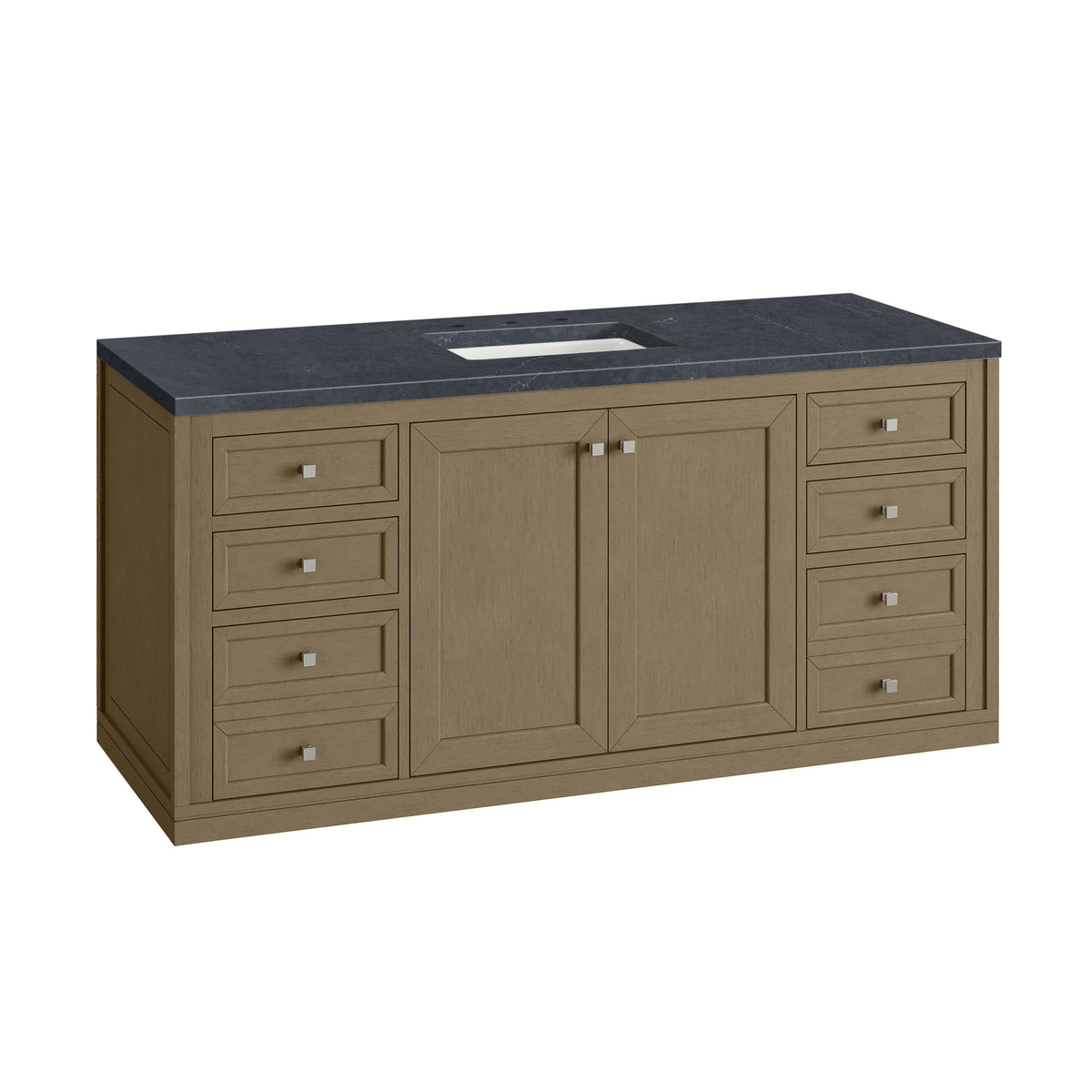 Chicago 60" Single Vanity, Walnut Whisper, w/ 3 CM Charcoal Soapstone Silestone® Top, view 18