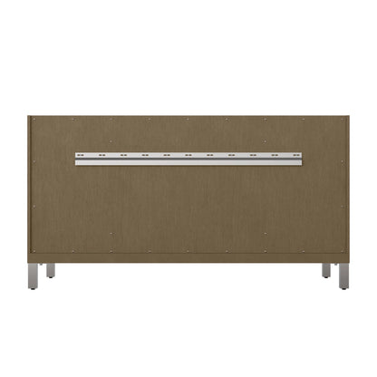 Chicago 60" Single Vanity, Walnut Whisper, w/ 3 CM Siberian Silestone Top, view 12
