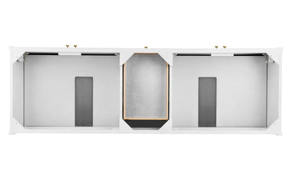 Chicago 72" Double Vanity, Glossy White, w/ 3 CM Charcoal Soapstone Silestone® Top, view 6