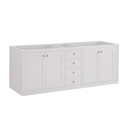Chicago 72" Double Vanity, Glossy White, w/ 3 CM Lime Delight Silestone® Top, view 3