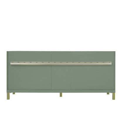 Chicago 72" Double Vanity, Smokey Celadon, w/ 3 CM Charcoal Soapstone Silestone® Top, view 10