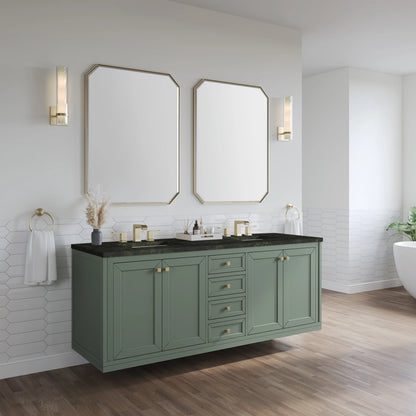 Chicago 72" Double Vanity, Smokey Celadon, w/ 3 CM Phantome Eclos Top, view 6