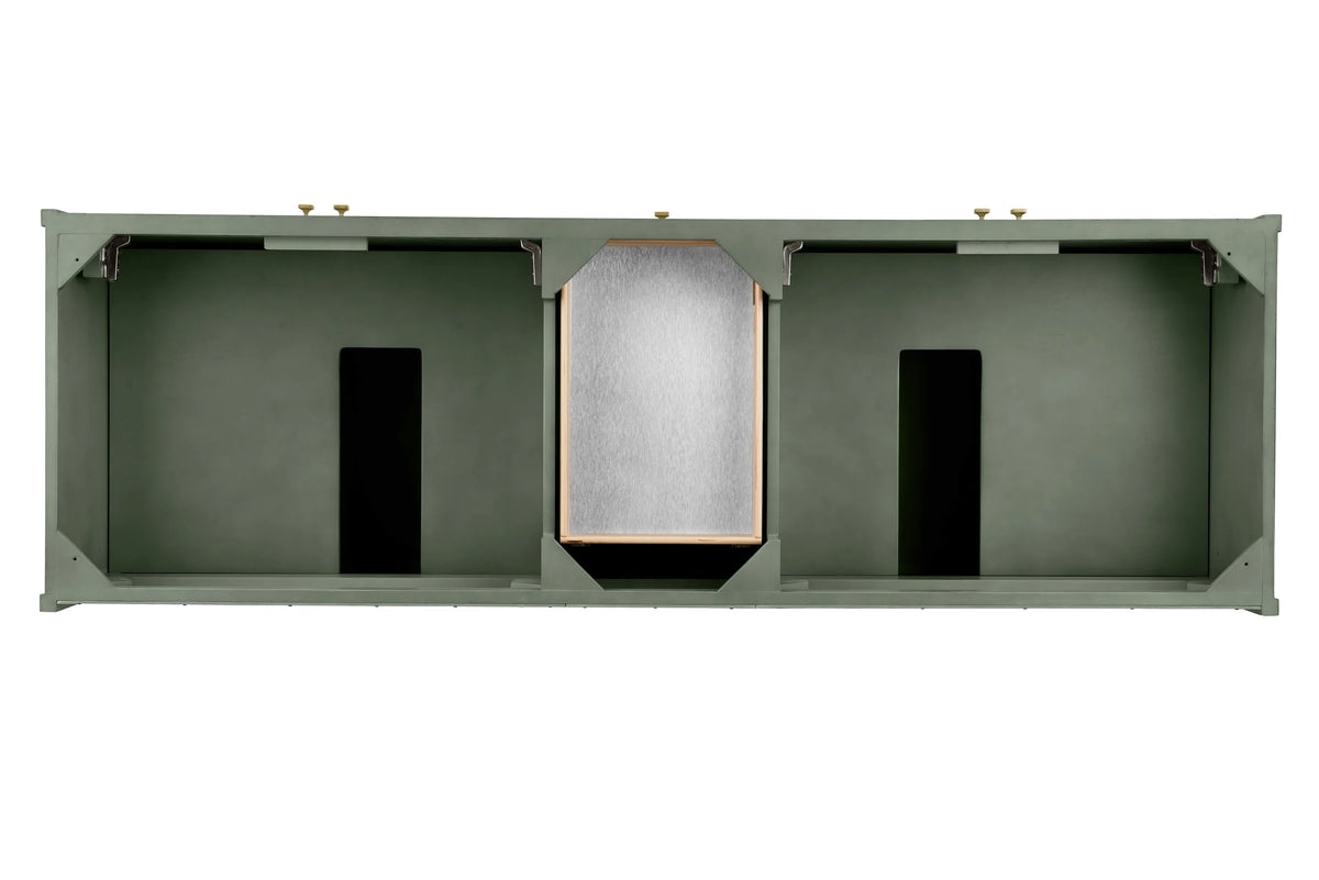 Chicago 72" Double Vanity, Smokey Celadon, w/ 3 CM White Zeus Silestone® Top, view 9