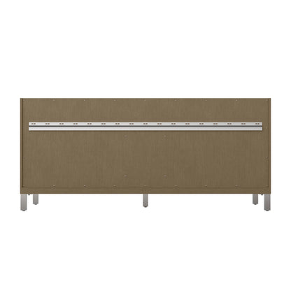 Chicago 72" Double Vanity, Walnut Whisper, w/ 3 CM Siberian Silestone Top, view 14