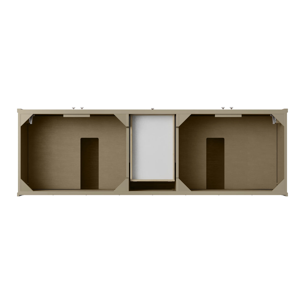 Chicago 72" Double Vanity, Walnut Whisper, w/ 3 CM Parisien Bleu Silestone® Top w/FreePower Wireless Charger, view 10