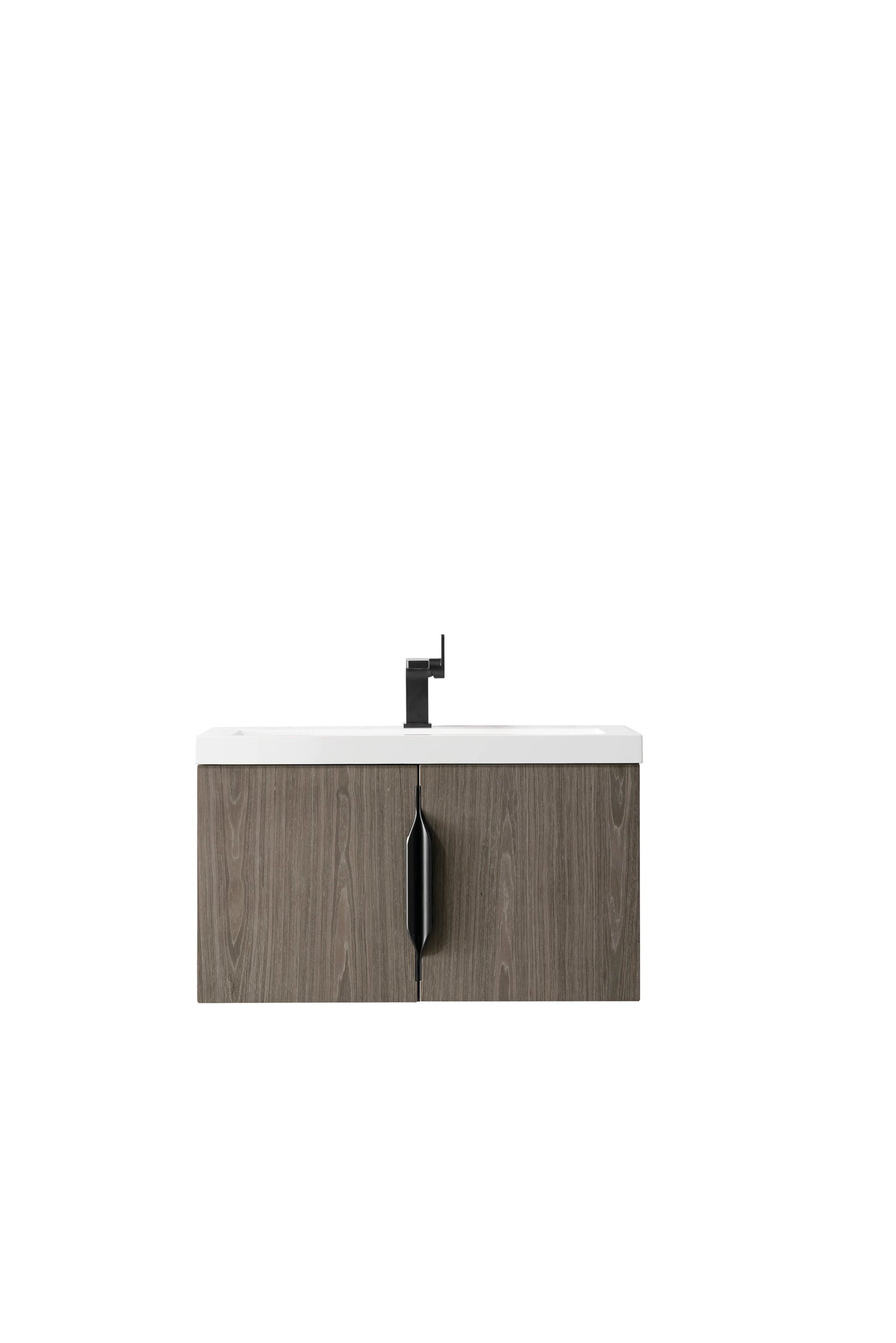 Renovate for Less Atlanta Columbia 31.5" Single Vanity, Ash Gray w/ White Glossy Composite Stone Top, view 14