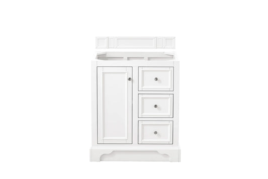 De Soto 30" Single Vanity, Bright White w/ 3 CM Charcoal Soapstone Silestone Top, view 2