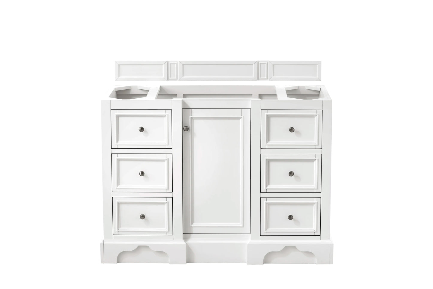 Renovate for Less Atlanta De Soto 48" Single Vanity, Bright White w/ 3 CM Cala Blue Silestone Top, view 2