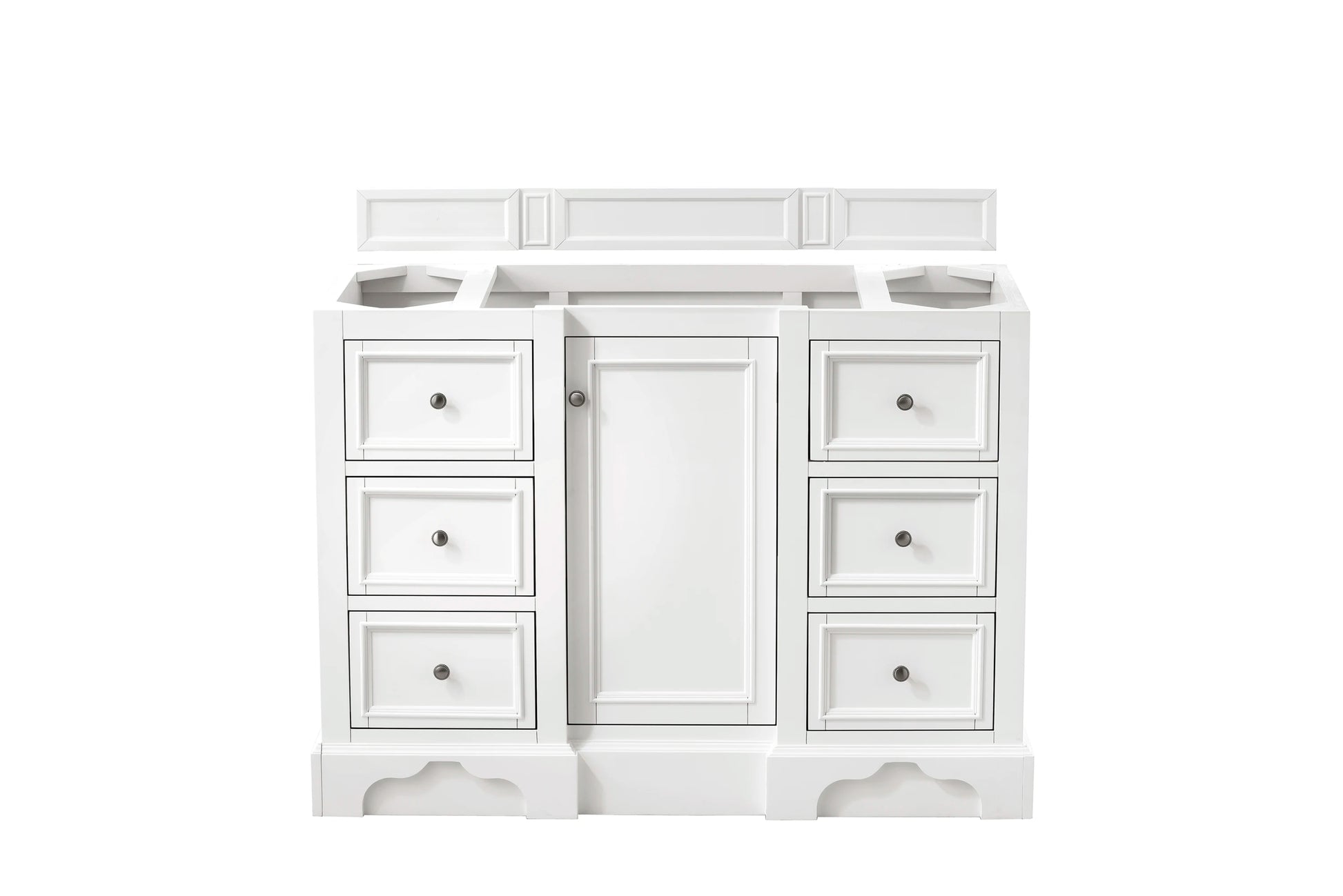 Renovate for Less Atlanta De Soto 48" Single Vanity, Bright White w/ 3 CM Cala Blue Silestone Top, view 2