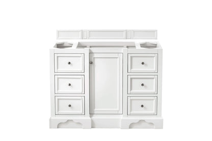 Renovate for Less Atlanta De Soto 48" Single Vanity, Bright White w/ 3 CM Cala Blue Silestone Top, view 2
