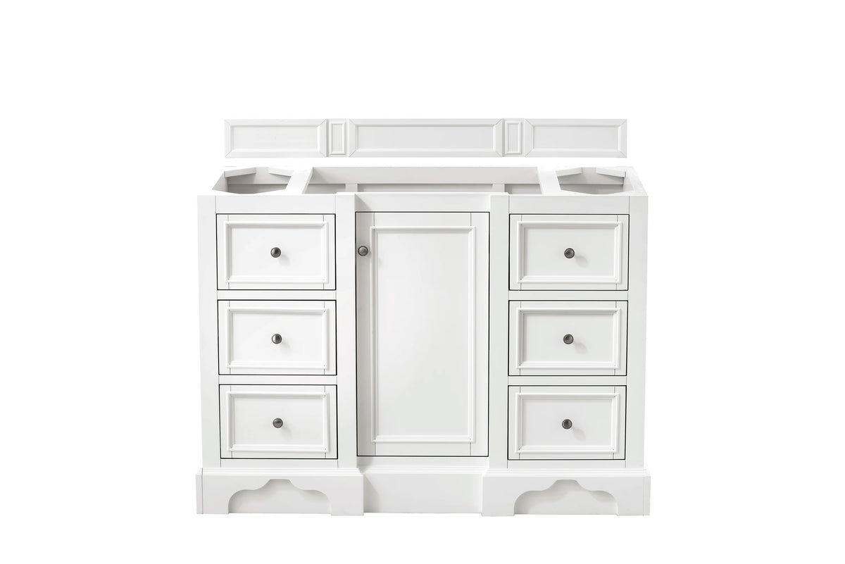 De Soto 48" Single Vanity, Bright White w/ 3 CM Lime Delight Silestone Top, view 2