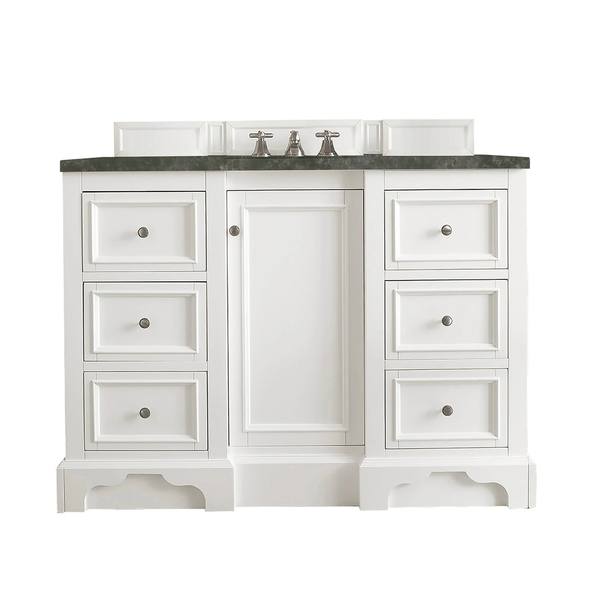 De Soto 48" Single Vanity, Bright White, w/ 3 CM Phantome Eclos Top