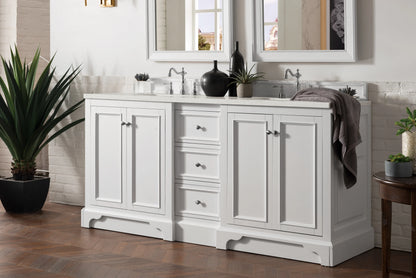 Renovate for Less Atlanta De Soto 72" Double Vanity, Bright White w/ 3 CM Lime Delight Silestone Top, view 3