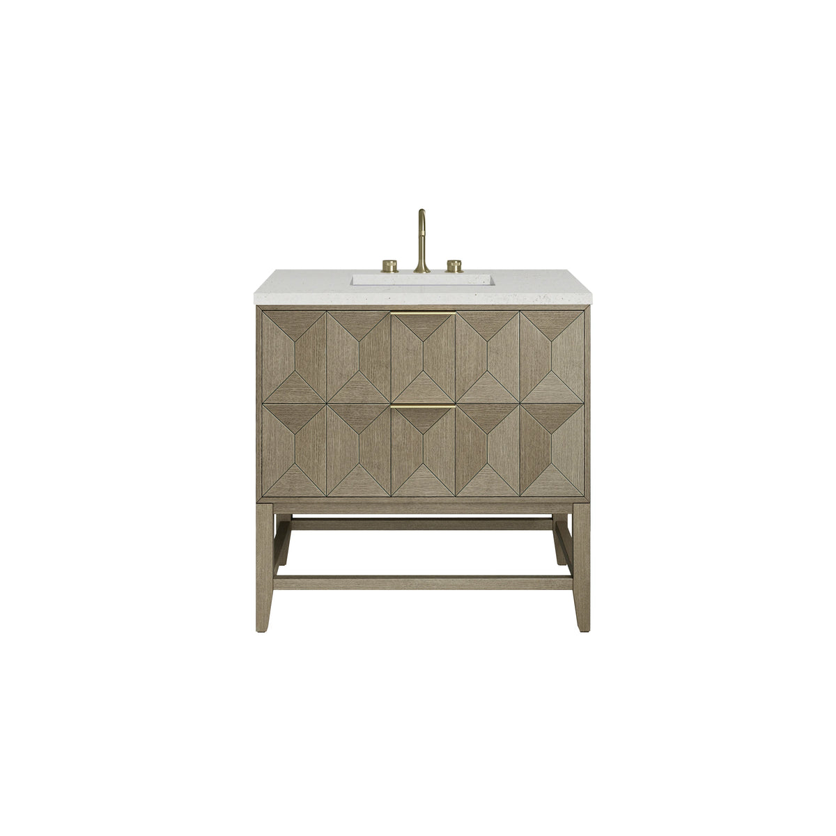 Emmeline 36" Single Vanity, Pebble Oak w/ 3 CM Lime Delight Top