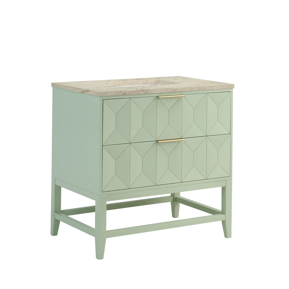 Emmeline 36" Single Vanity, Pistachio, w/ 3 CM Tajnar Eclos Top, view 9