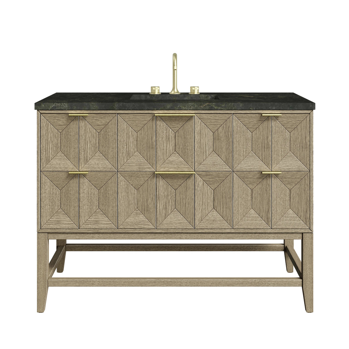 Emmeline 48" Single Vanity, Pebble Oak, w/ 3 CM Phantome Eclos Top