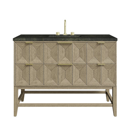 Emmeline 48" Single Vanity, Pebble Oak, w/ 3 CM Phantome Eclos Top