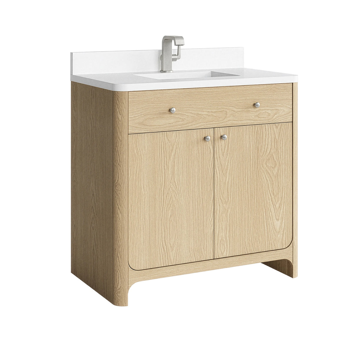 Gracyn 36" Single Vanity, Coastal Driftwood, w/ 3 CM White Zeus Quartz Top, view 10