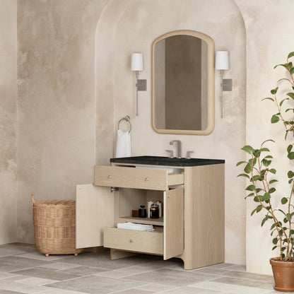 Gracyn 36" Single Vanity, Coastal Driftwood, w/ 3 CM Phantome Eclos Widespread Top, view 4