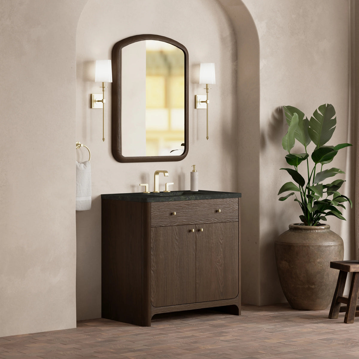 Gracyn 36" Single Vanity, Sable, w/ 3 CM Phantome Eclos Widespread Top, view 3