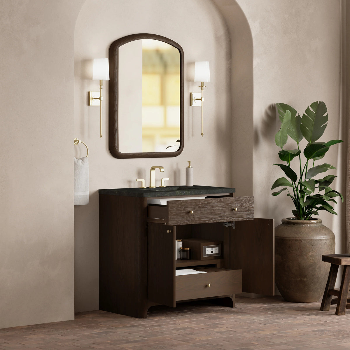 Gracyn 36" Single Vanity, Sable, w/ 3 CM Phantome Eclos Widespread Top, view 4
