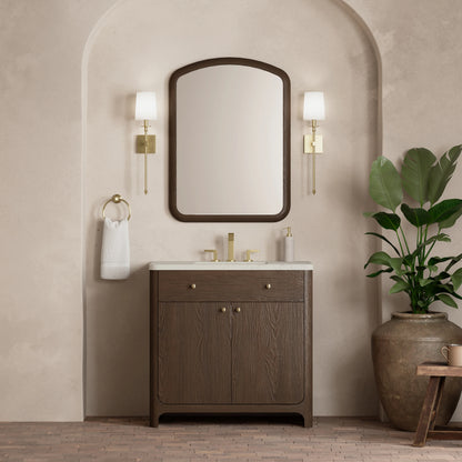 Gracyn 36" Single Vanity, Sable, w/ 3 CM Siberian Silestone Widespread Top, view 2