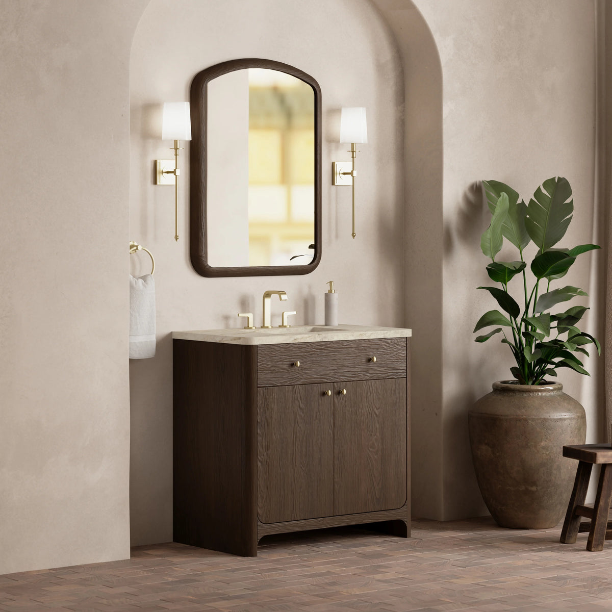 Gracyn 36" Single Vanity, Sable, w/ 3 CM Tajnar Eclos Widespread Top, view 3