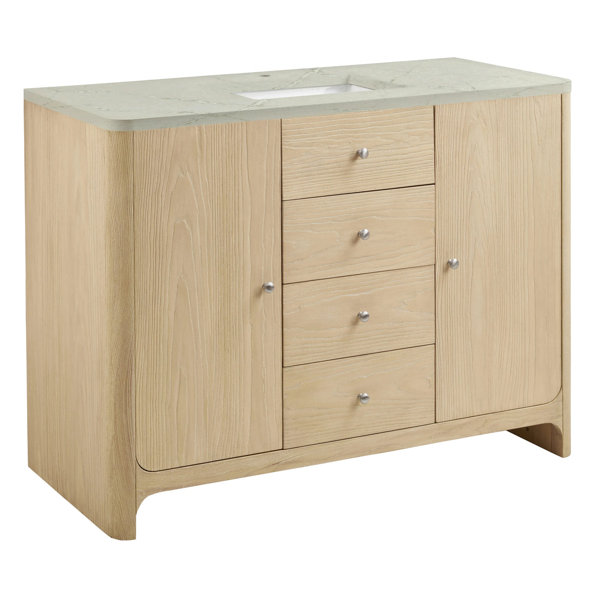 Gracyn 48" Single Vanity, Coastal Driftwood, w/ 3 CM Victorian Silver Quartz Top, view 10
