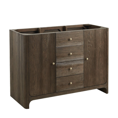 Gracyn 48" Single Vanity, Sable, w/ 3 CM White Zeus Quartz Top, view 3