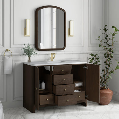 Gracyn 48" Single Vanity, Sable, w/ 3 CM White Zeus Quartz Top, view 6