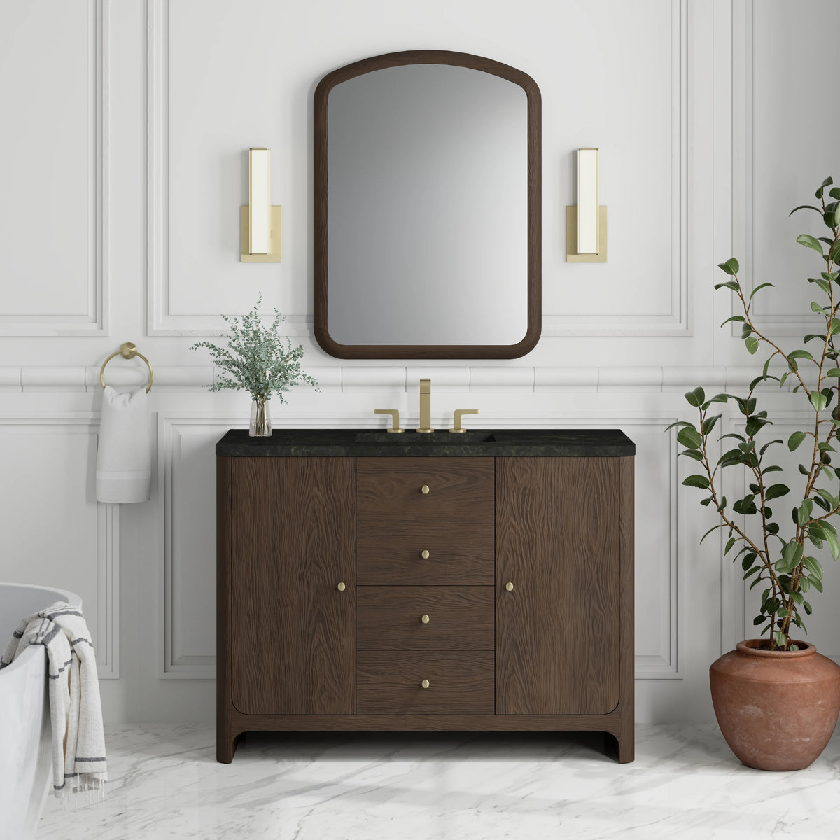 Gracyn 48" Single Vanity, Sable, w/ 3 CM Phantome Eclos Widespread Top, view 2