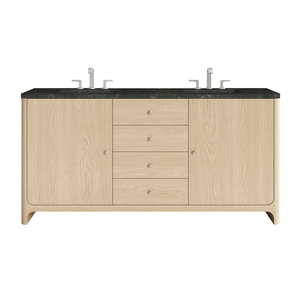 Gracyn 72" Double Vanity, Coastal Driftwood, w/ 3 CM Phantome Eclos Widespread Top