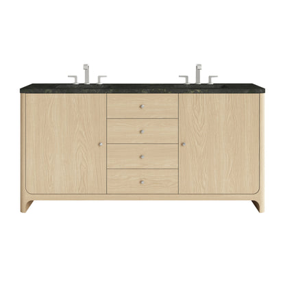 Gracyn 72" Double Vanity, Coastal Driftwood, w/ 3 CM Phantome Eclos Widespread Top