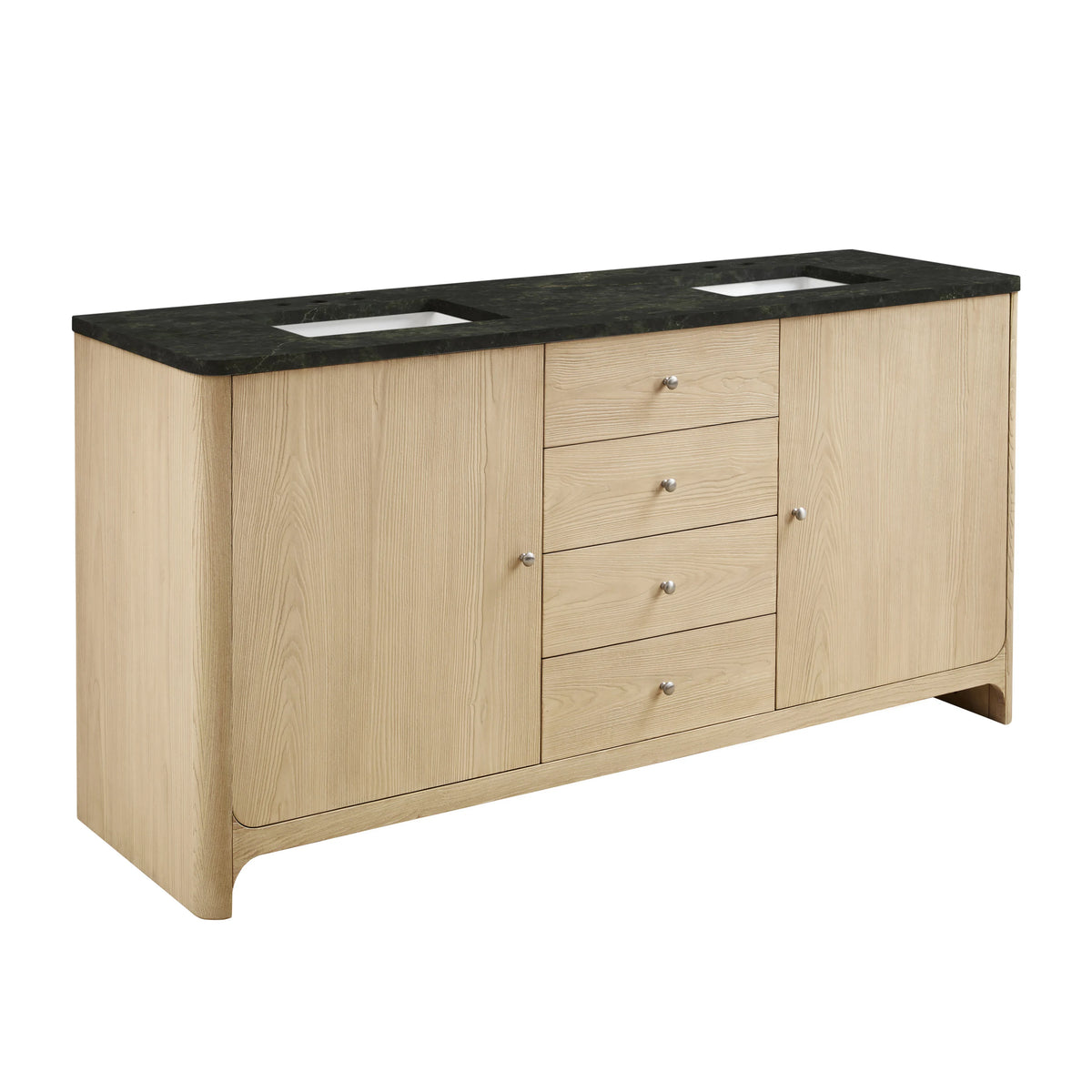 Gracyn 72" Double Vanity, Coastal Driftwood, w/ 3 CM Phantome Eclos Widespread Top, view 6