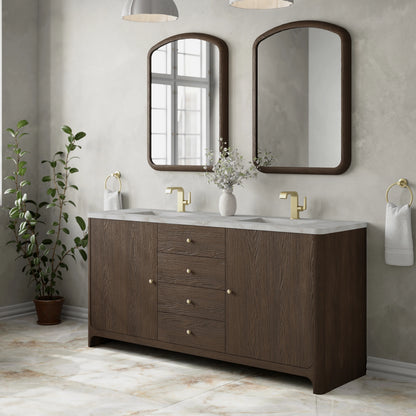 Gracyn 72" Double Vanity, Sable, w/ 3 CM Victorian Silver Quartz Top, view 4