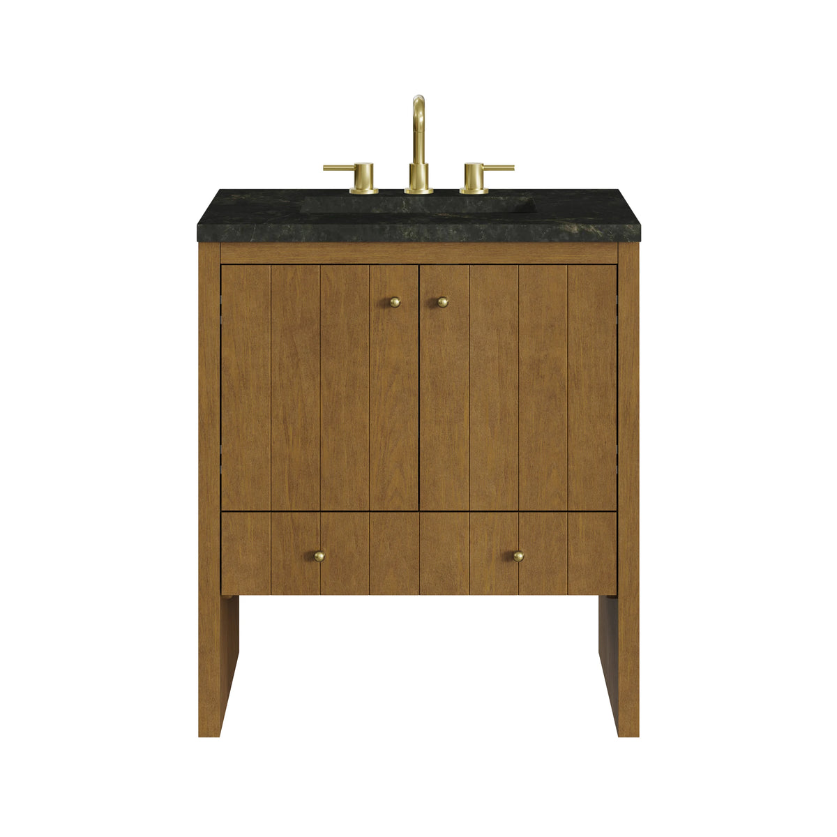 Hudson 30" Single Vanity, Honey Oak w/ 3 CM Phantome Eclos Top
