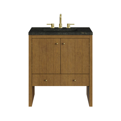 Hudson 30" Single Vanity, Honey Oak w/ 3 CM Phantome Eclos Top