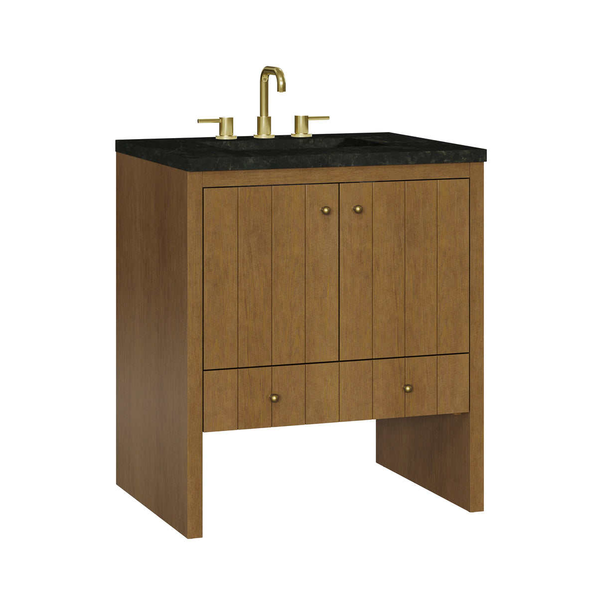Hudson 30" Single Vanity, Honey Oak w/ 3 CM Phantome Eclos Top, view 11