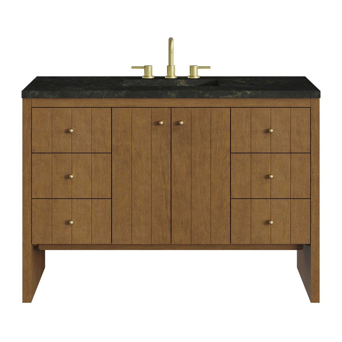 Hudson 48" Single Vanity, Honey Oak w/ 3 CM Phantome Eclos Top