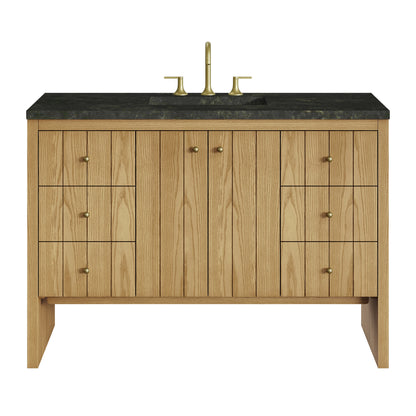 Hudson 48" Single Vanity, Light Natural Oak, w/ 3 CM Phantome Eclos Top