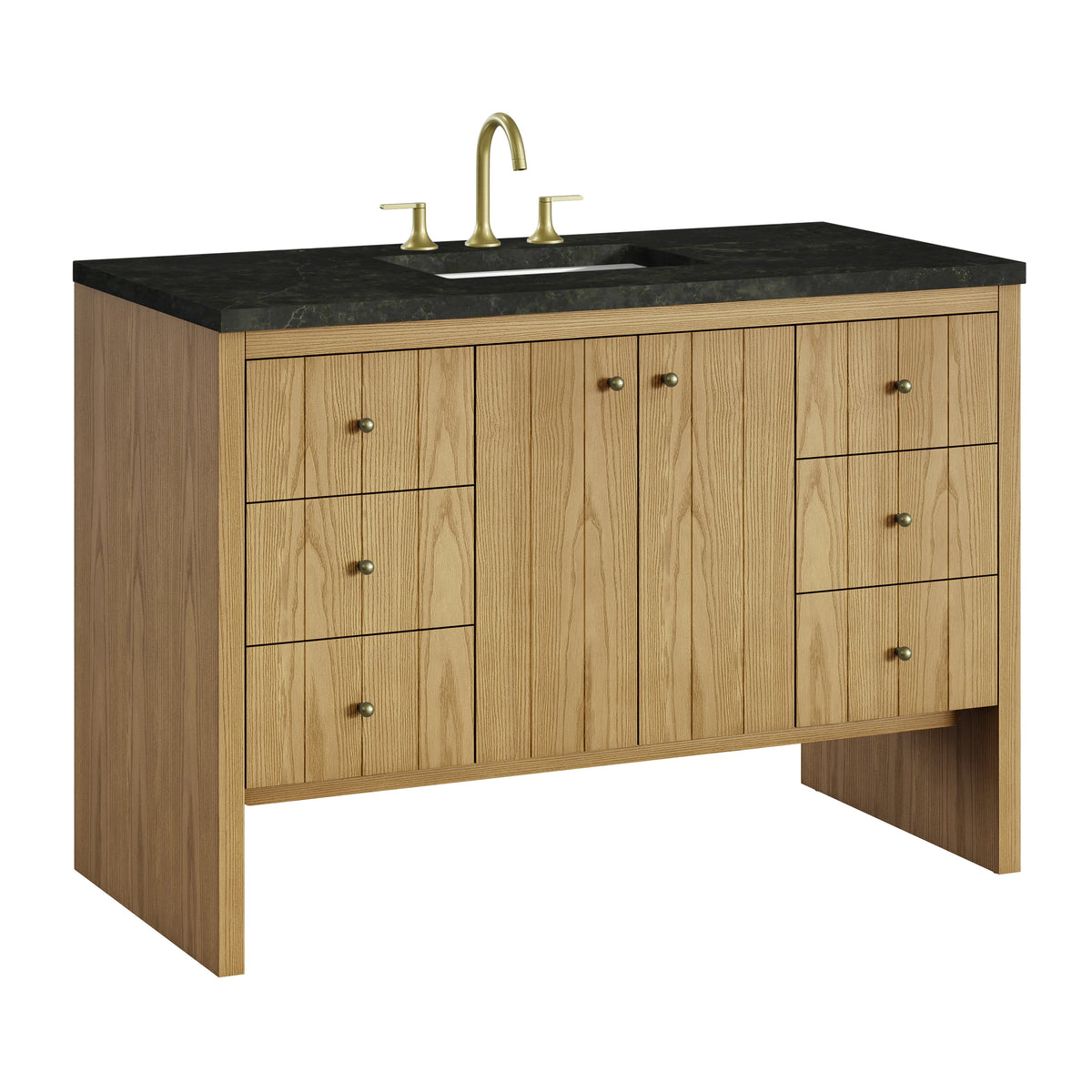 Hudson 48" Single Vanity, Light Natural Oak, w/ 3 CM Phantome Eclos Top, view 11