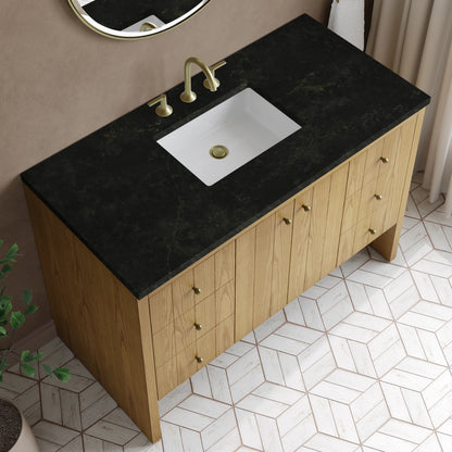 Hudson 48" Single Vanity, Light Natural Oak, w/ 3 CM Phantome Eclos Top, view 8