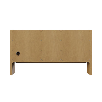 Hudson 60" Double Vanity, Light Natural Oak, w/ 3 CM Tajnar Eclos Top, view 10